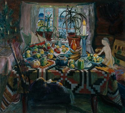 Joulupäivä (öljy kankaalle) tekijältä Nikolai Astrup