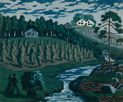 Suuret lyhteet (öljy kankaalle) tekijältä Nikolai Astrup