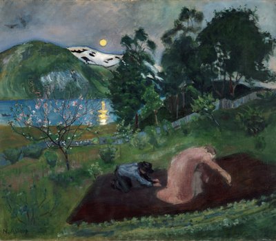 Kevätyö puutarhassa (Yötyö puutarhassa) tekijältä Nikolai Astrup