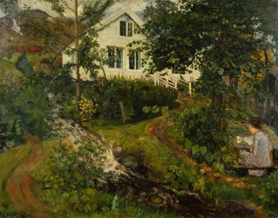 Vanha pappilan tila, ennen vuotta 1908 tekijältä Nikolai Astrup