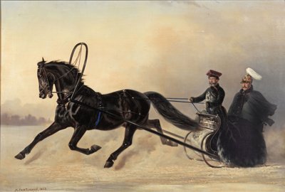 Keisari Nikolai I talvimatkalla, 1853 tekijältä Nikolai Egorevich Sverchkov