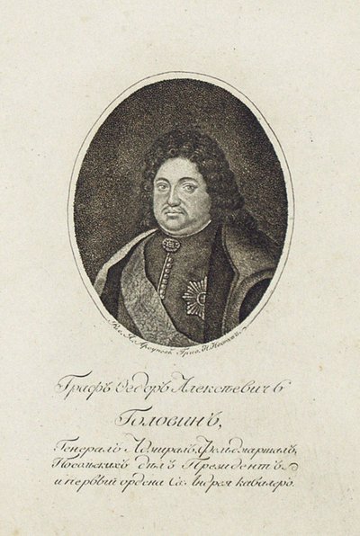Kreivi Feodor Aleksejevitš Golovinin muotokuva 1650-1706 tekijältä Nikolai Grigoryevich Ivanov