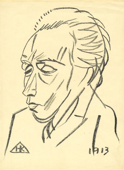 Runoilija Velimir Khlebnikovin muotokuva 1885-1922, 1913 tekijältä Nikolai Ivanovich Kulbin
