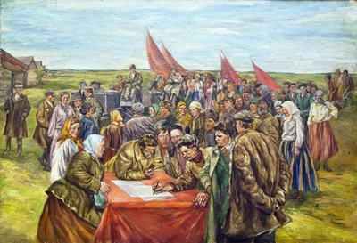 Valtion obligaatioiden allekirjoittaminen, 1930-luvun puoliväli. tekijältä Nikolai Ivanovich Shestakov