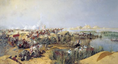 Venäjän joukot ylittämässä Amudarja-jokea, 1873 1889. tekijältä Nikolai Karasin