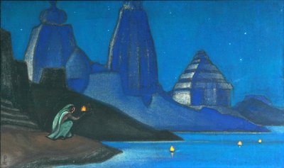 Onnenliekki valot Gangesissa, 1947 tekijältä Nikolai Konstantinowitsch Roerich