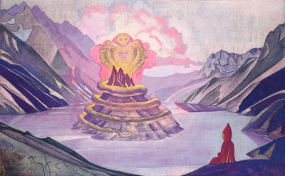 Nagarjuna Käärmeen valloittaja, 1925. tekijältä Nikolai Konstantinowitsch Roerich