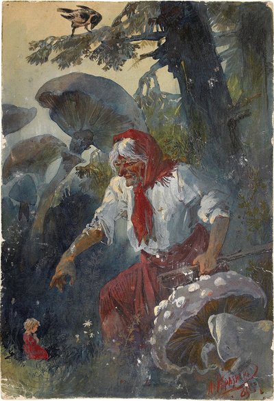 Baba Yaga, 1889 tekijältä Nikolai Nikolayevich Karasin