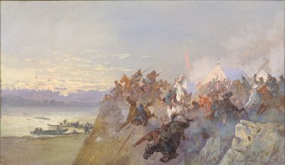Khan Kuchumin joukkojen viimeinen tappio. 1598, 1891. tekijältä Nikolai Nikolayevich Karasin