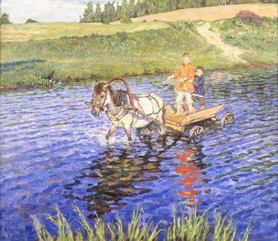 Joen ylittäminen tekijältä Nikolai Petrovich Bogdanov Belsky