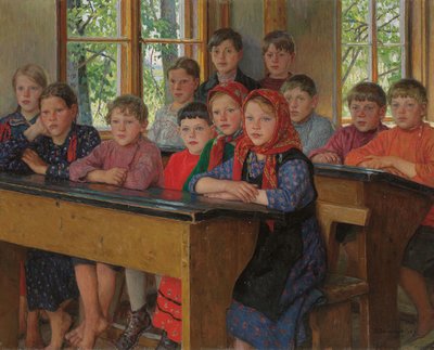 Kouluhuone tekijältä Nikolai Petrovich Bogdanov Belsky