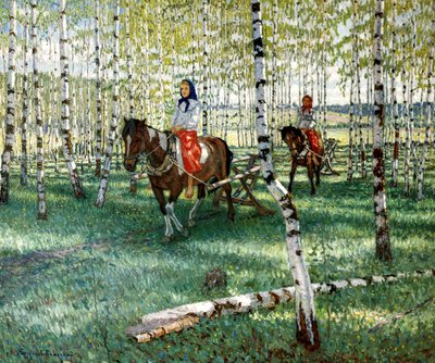 Työhön", 1921. tekijältä Nikolai Petrovich Bogdanov Belsky
