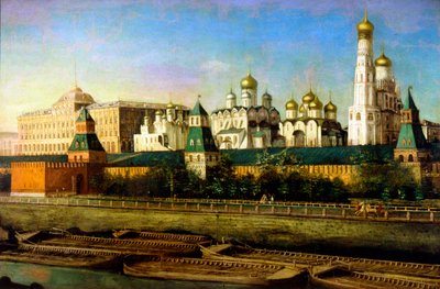 "Näkymä Moskovan Kremliin", 1800-luku tekijältä Nikolai Podklyuchnikov