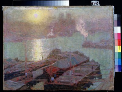 Seine Pariisissa (Seine Pariisissa). Nikolai Vasilyevich Dosekinin (1863-1935) maalaus. Öljy kankaalle, 48,2 x 63,7 cm tekijältä Nikolai Vasilyevich Dosekin
