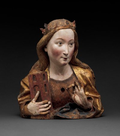 Pyhän Barbaran pyhäinjäännöskuva, n. 1465 tekijältä Nikolaus Gerhaert von Leyden