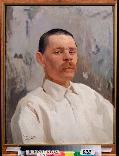 Muotokuva kirjailija Maxime Gorki (Gorki) (1868-1939) tekijältä Nikolay Pavlovich Shlein