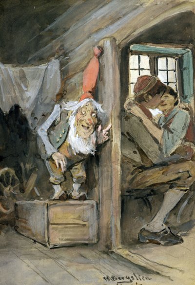 Ole vaaniva (akvarelli paperille) tekijältä Nils Bergslien