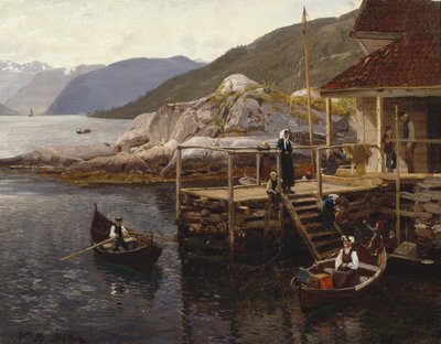Balestrandilta (öljy kankaalle) tekijältä Nils Bjørnsen Møller