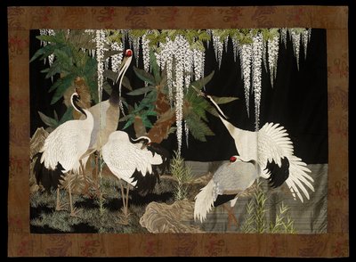 Nosturit, kykadit ja wisteria, c1905 tekijältä Nishimura Sozaemon