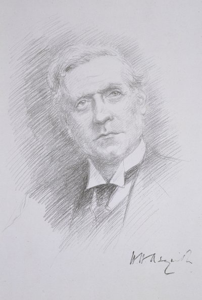 Herbert Henry Asquithin (1881-1947) muotokuva Entente Cordiale -albumista, 1909 tekijältä Noel Dorville