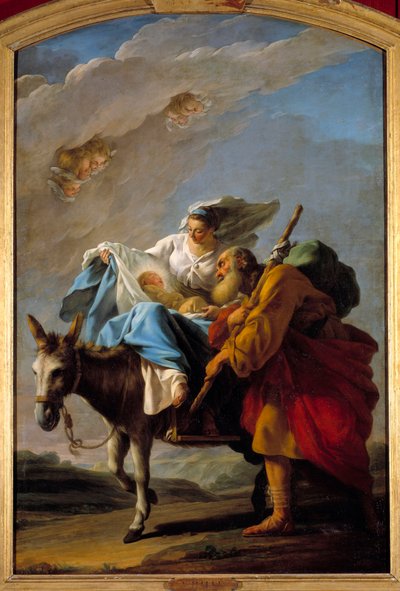 Lento Egyptiin. Jouluhallin maalaus (1711-1781) tekijältä Noel Halle