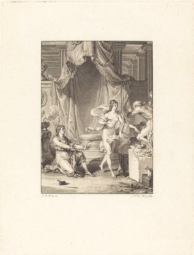 Pygmalion tekijältä Noël Le Mire after Jean Michel Moreau