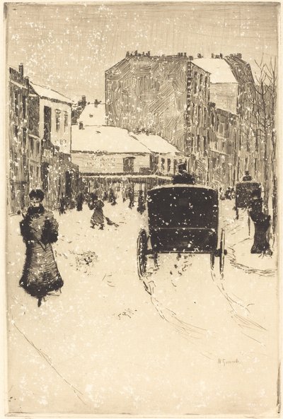 Boulevard Clichy lumessa tekijältä Norbert Goeneutte