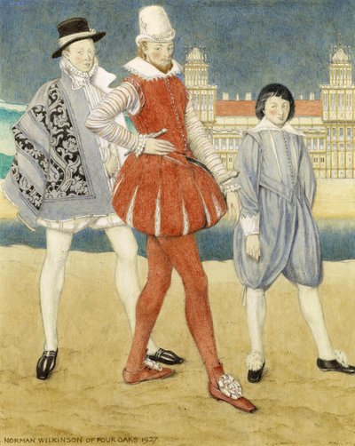 Mercutio ja Benvolio – Romeo ja Julia tekijältä Norman Wilkinson