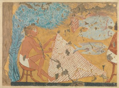 Mies tekee verkkoa, Ipuyn hauta, n. 1295-1213 eaa. (tempera paperille) tekijältä Norman de Garis Davies