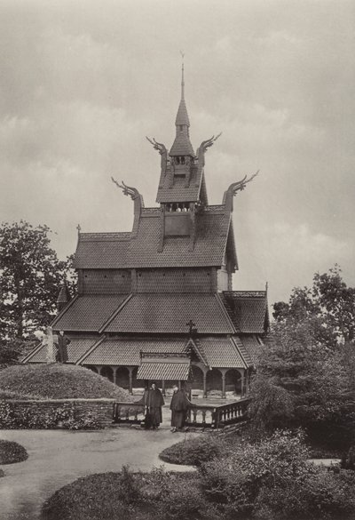 Fantoft, Stave-Church, Bergen (m/w kuva) tekijältä Norwegian Photographer