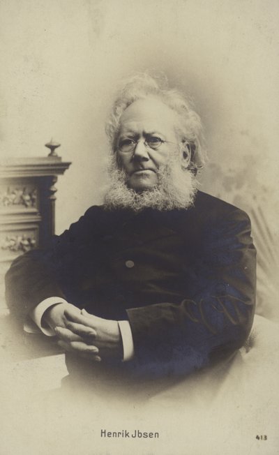 Henrik Ibsen, norjalainen näytelmäkirjailija (m/w kuva) tekijältä Norwegian Photographer