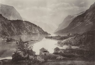 Näkymä Loen-järvelle, Nordfjord (b/w kuva) tekijältä Norwegian Photographer