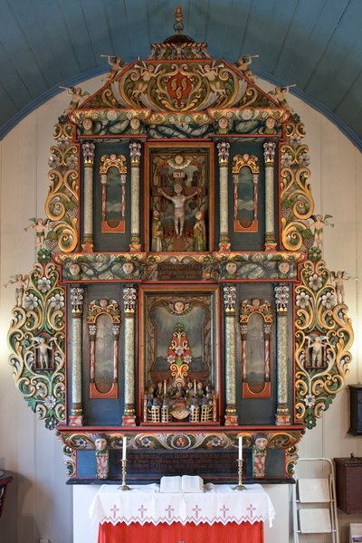 Alttaritaulu, Mo I Ranan kirkko, 1765 (maalattu puu) tekijältä Norwegian School