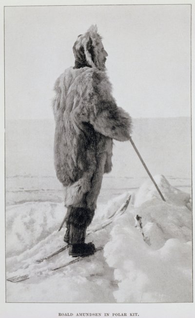 Roald Amundsen polaaripuvussa, kirjasta 
