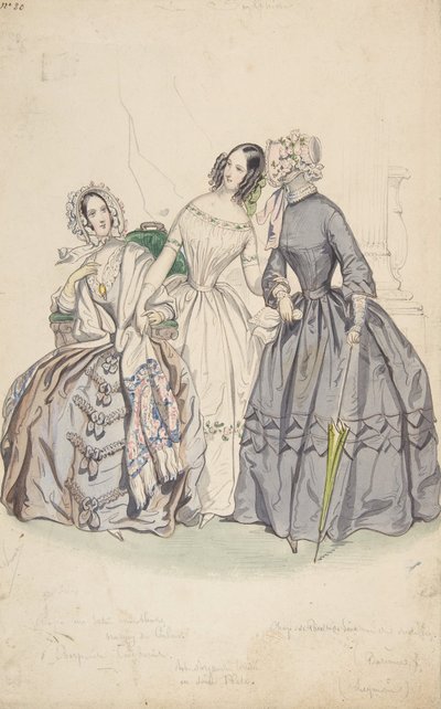 Pukusuunnittelu, 1836-37. tekijältä Numa Bassaget