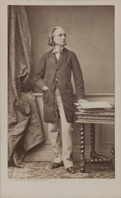 Säveltäjä Franz Lisztin muotokuva 1811-1886, n. 1870. tekijältä Numa Blanc