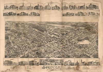 Spencer, Massachusetts, 1892. tekijältä O.H. Bailey and Co.