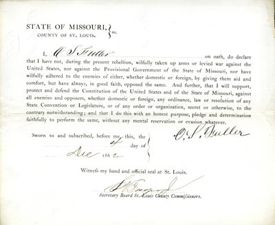 O. S. Fullerin (Missouri, St.Louisin piirikunta) uskollisuudenvala. tekijältä O.S. Fuller