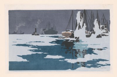 Näkymä Bremerhavenista tekijältä O. Droegl (signed by artist)