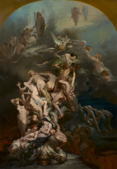 Taivas ja helvetti, c. 1850. tekijältä Octave Tassaert