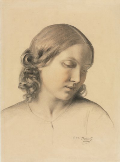 Nuoren naisen muotokuva, n. 1854-1858. tekijältä Octave Tassaert