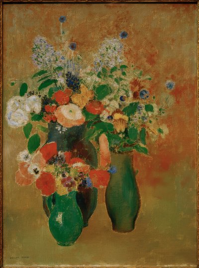 Kimppu / Kukka asetelma tekijältä Odilon Redon