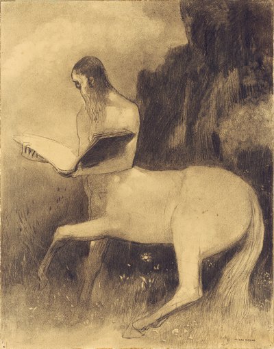 Kentauria lukemassa tekijältä Odilon Redon