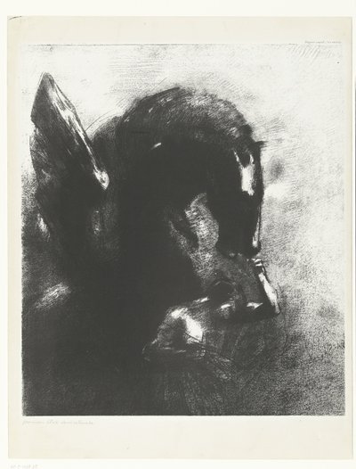Vangittu Pegasus Pegase captif (otsikko esineessä) tekijältä Odilon Redon