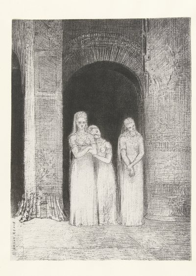 Papittaret olivat varuillaan Papittaret odottivat La Nuit (sarjan nimi) The Night (sarjan nimi) tekijältä Odilon Redon