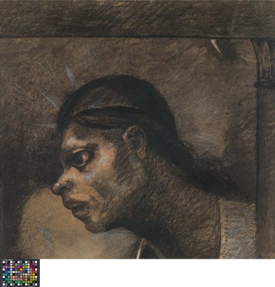 Hollantilainen: Kansan mies. Edmond Picardin Le Juré -lehden kuvituspiirros. tekijältä Odilon Redon