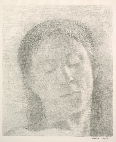 Silmät kiinni, 1890. tekijältä Odilon Redon