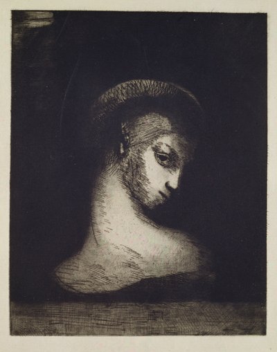 Naisen pää tekijältä Odilon Redon