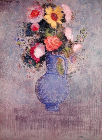 Kukat (pastelli paperille) tekijältä Odilon Redon