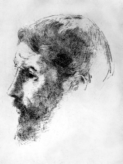 Ranskalainen taidemaalari Pierre Bonnard (1867-1947) vuonna 1902, Odilon Redonin litografia. tekijältä Odilon Redon